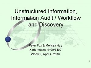 Unstructured information workflow