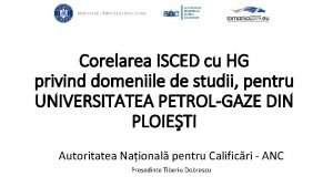 Corelarea ISCED cu HG privind domeniile de studii