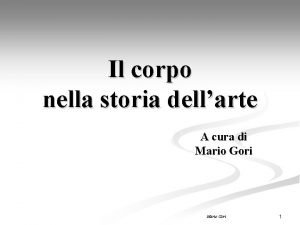 Il corpo nella storia dell'arte