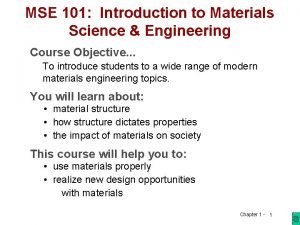 Mse 101