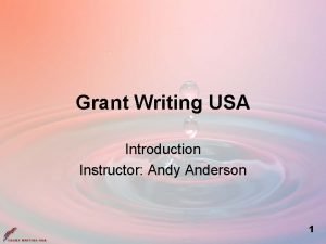 Grant writing usa
