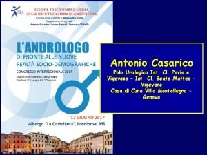 Antonio Casarico Polo Urologico Ist Cl Pavia e