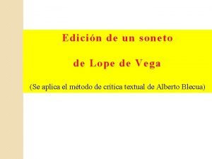 Sonetos de lope de vega analizados