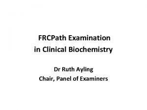 Frcpath chemical pathology
