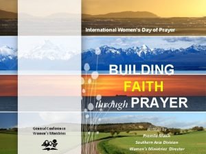 Building faith through prayer