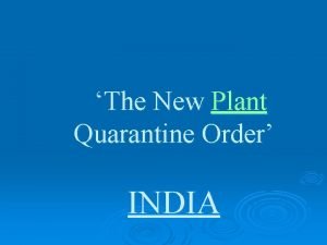 India plant quarantine India plant quarantine