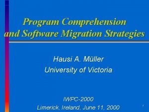 Software migration strategies