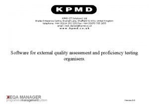 KPMD IT Solutions Ltd Blades Enterprise Centre Bramall