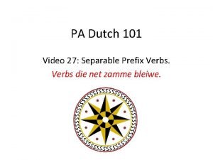 Dutch separable verbs