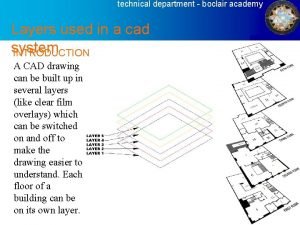 technical department boclair academy Layers used in a