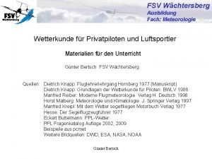 Meteorologie ppl