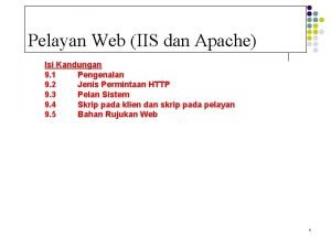 Pelayan Web IIS dan Apache Isi Kandungan 9