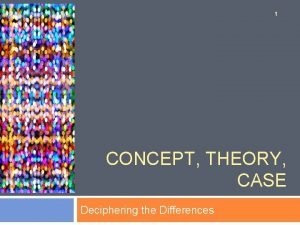 Theory vs concept