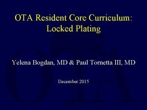 Ota resident lectures Ota resident lectures