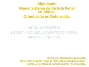 Diplomado Nuevo Sistema de Justicia Penal en Jalisco