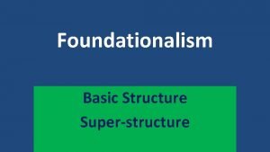 Foundationalism