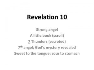 What is the little book in revelation 10
