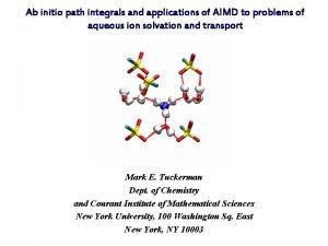 Ab initio path integrals and applications of AIMD