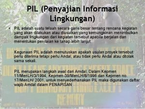 Penyajian informasi lingkungan