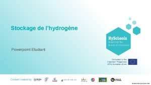 Stockage de lhydrogne Powerpoint Etudiant Content created by