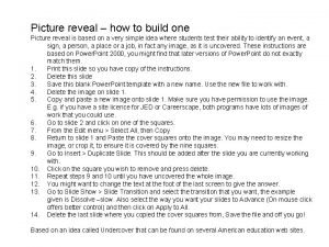 Build reveal