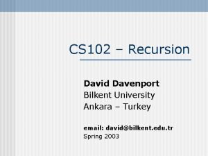 David davenport bilkent