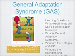 Label the stages of the general adaptation syndrome