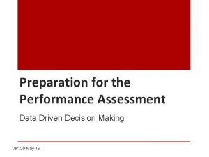 Performance assessment examples