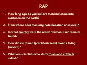 Long ago rap