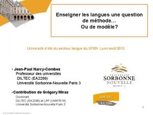 Enseigner les langues une question de mthode Ou