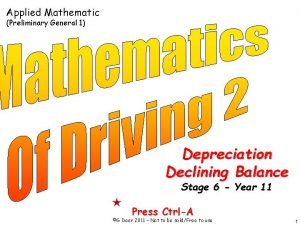 Declining balance method formula hsc