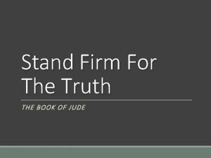 Stand firm book