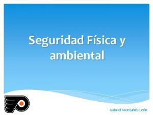 Seguridad Fsica y ambiental Gabriel Montas Len Definicin