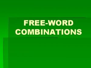 Free word groups examples