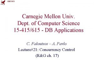 CMU SCS Carnegie Mellon Univ Dept of Computer