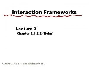 Interaction framework example