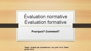 évaluation normative