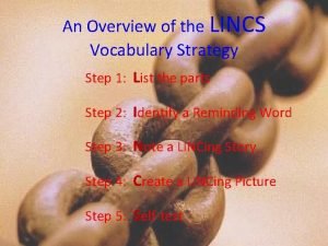 Lincs vocabulary strategy graphic