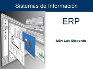 Sistemas de Informacin ERP MBA Luis Elissondo Tipos