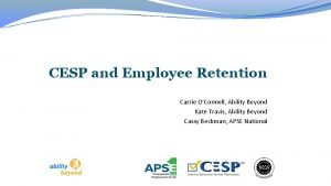 Certified employee retention specialist