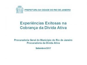 Experincias Exitosas na Cobrana da Dvida Ativa Procuradoria