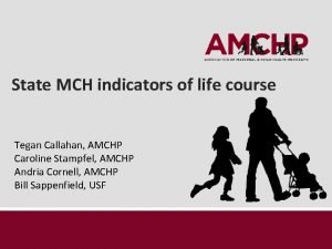 State MCH indicators of life course Tegan Callahan