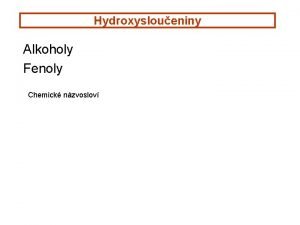 Hydroxysloučeniny