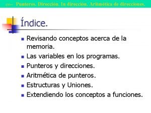 Punteros c++ Punteros c++