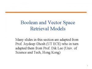 Vector space retrieval model