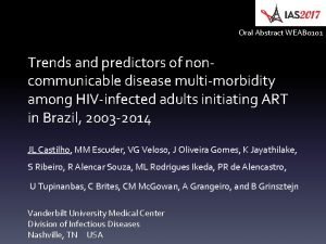 Oral Abstract WEAB 0101 Trends and predictors of