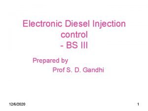 Advantages of electronic diesel control system