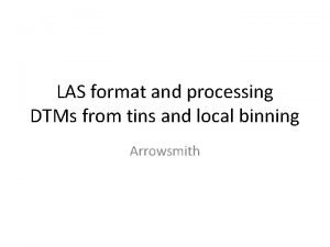 LAS format and processing DTMs from tins and