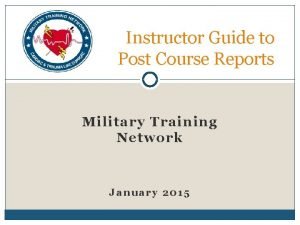Military training network