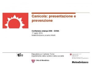 Canicola presentazione e prevenzione Conferenza stampa DSS GOSA